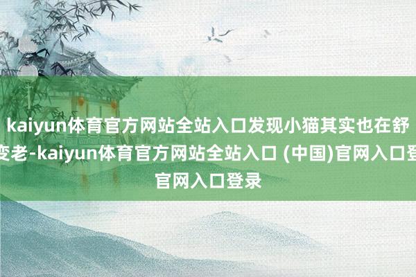 kaiyun体育官方网站全站入口发现小猫其实也在舒缓变老-kaiyun体育官方网站全站入口 (中国)官网入口登录