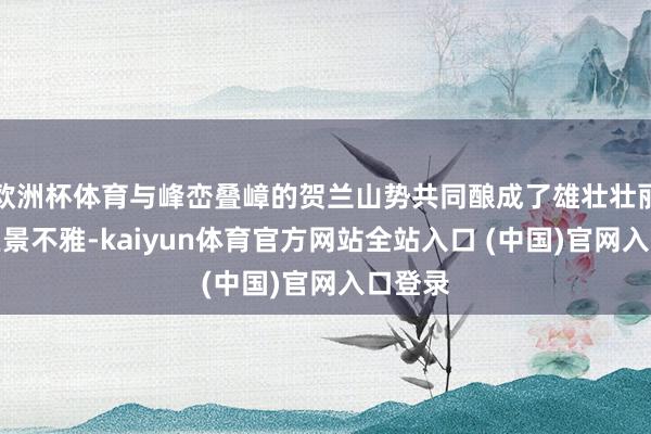 欧洲杯体育与峰峦叠嶂的贺兰山势共同酿成了雄壮壮丽的陵区景不雅-kaiyun体育官方网站全站入口 (中国)官网入口登录