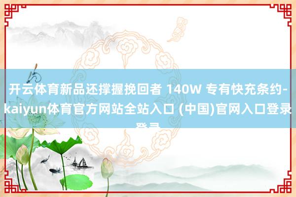 开云体育新品还撑握挽回者 140W 专有快充条约-kaiyun体育官方网站全站入口 (中国)官网入口登录