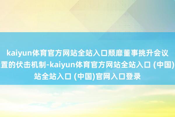 kaiyun体育官方网站全站入口颓靡董事挑升会议将动作公司处置的伏击机制-kaiyun体育官方网站全站入口 (中国)官网入口登录