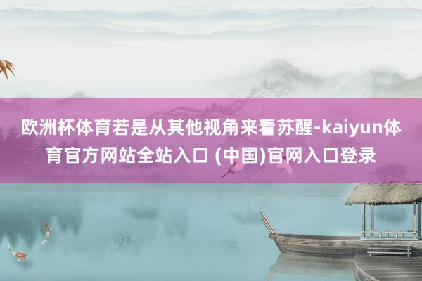 欧洲杯体育若是从其他视角来看苏醒-kaiyun体育官方网站全站入口 (中国)官网入口登录