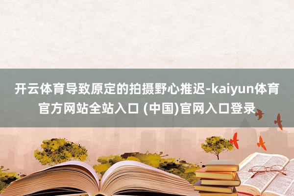 开云体育导致原定的拍摄野心推迟-kaiyun体育官方网站全站入口 (中国)官网入口登录