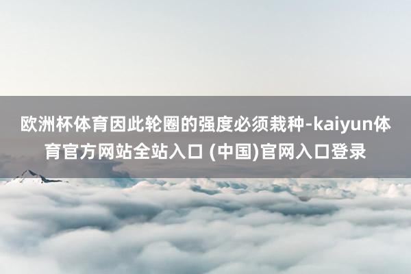 欧洲杯体育因此轮圈的强度必须栽种-kaiyun体育官方网站全站入口 (中国)官网入口登录