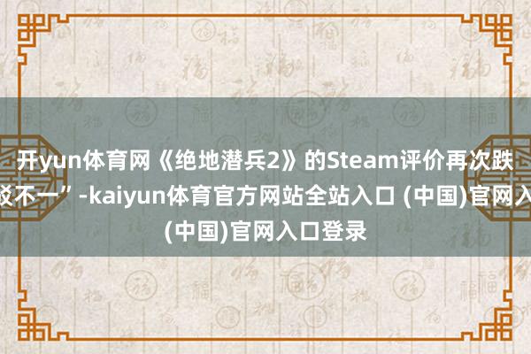 开yun体育网《绝地潜兵2》的Steam评价再次跌回“批驳不一”-kaiyun体育官方网站全站入口 (中国)官网入口登录