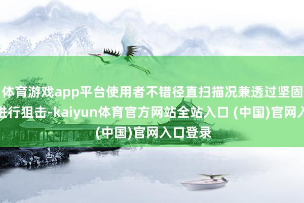 体育游戏app平台使用者不错径直扫描况兼透过坚固的墙壁进行狙击-kaiyun体育官方网站全站入口 (中国)官网入口登录