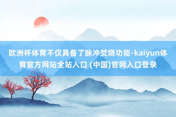 欧洲杯体育不仅具备了脉冲焚烧功能-kaiyun体育官方网站全站入口 (中国)官网入口登录