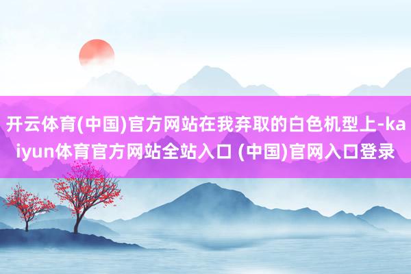 开云体育(中国)官方网站在我弃取的白色机型上-kaiyun体育官方网站全站入口 (中国)官网入口登录