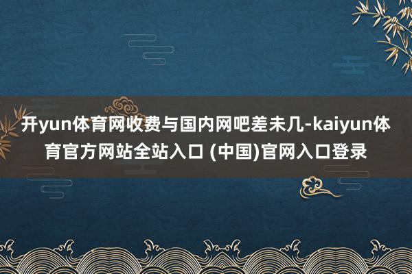 开yun体育网收费与国内网吧差未几-kaiyun体育官方网站全站入口 (中国)官网入口登录
